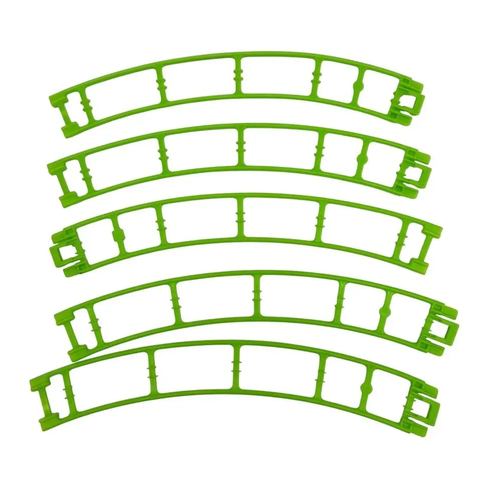 Title: Lot Of 15 Green KNEX Micro Roller Coaster Track Pieces Curved & Straight